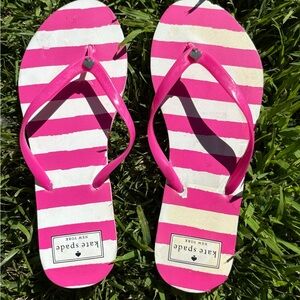 Kate Spade Pink and White Sandals